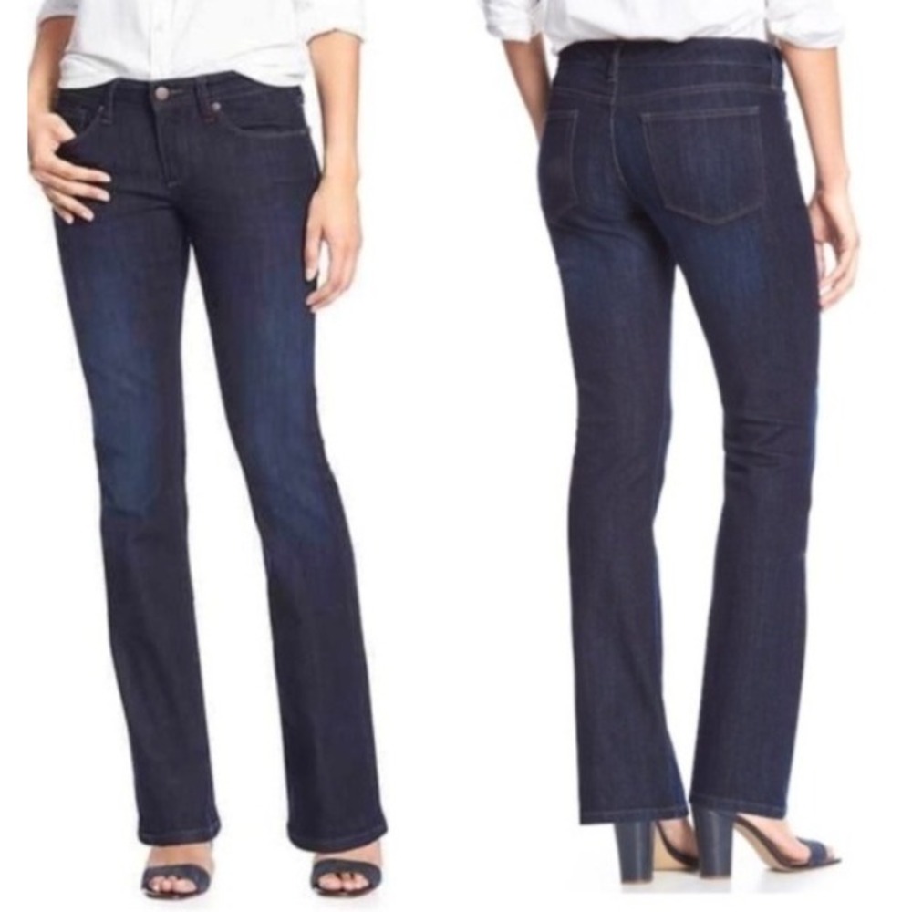 Banana Republic Curvy Fit Boot Cut Jeans Womens 31 Blue Dark Wash Stretch Denim